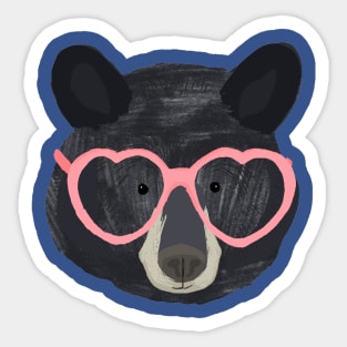 Bear in Glasses Sticker